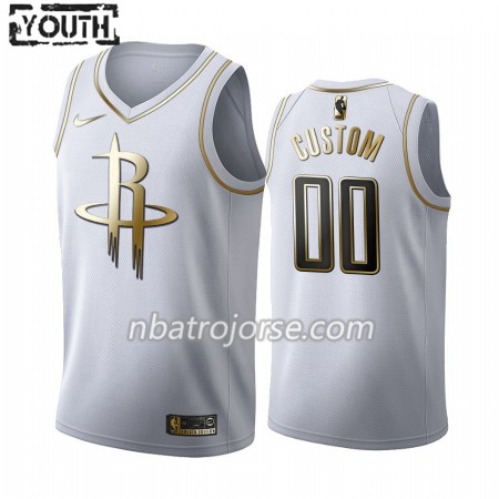 Barn Houston Rockets Tröja Skräddarsydda 2019-20 Nike Vit Golden Edition Swingman